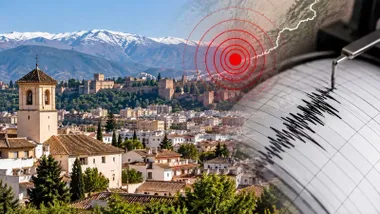 Sismómetro registrando un terremoto en Granada.