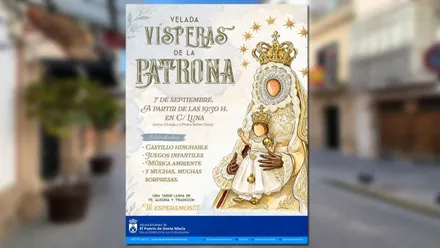 Cartel de "Vísperas de la Patrona".