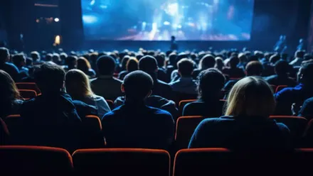 Muchas personas en una sala de cine.