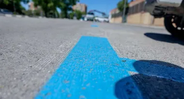 Carretera y calle con Zona Azul en San Fernando.
